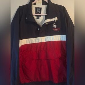 RARE Vintage Watkins Glen Racing Red, White, and Blue Windbreaker